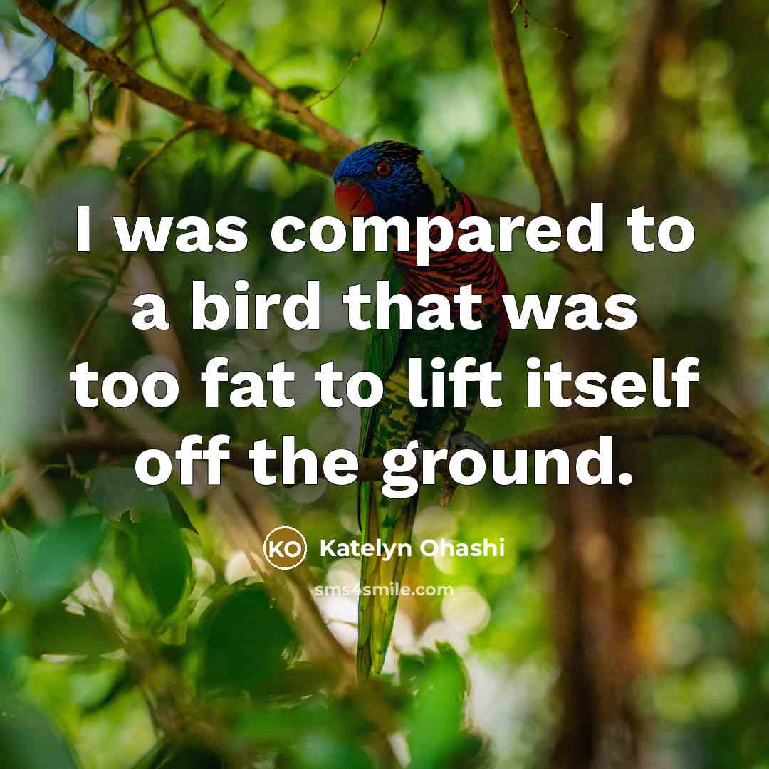 “I was compared to a bird that was too fat…” quote by Katelyn Ohashi