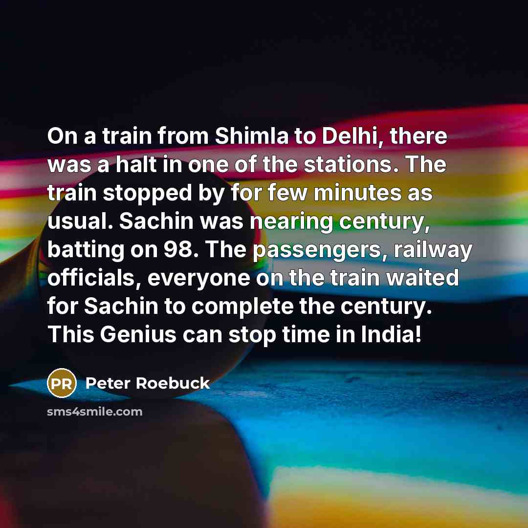 “On a train from Shimla to Delhi, there was a…” quote by Peter Roebuck