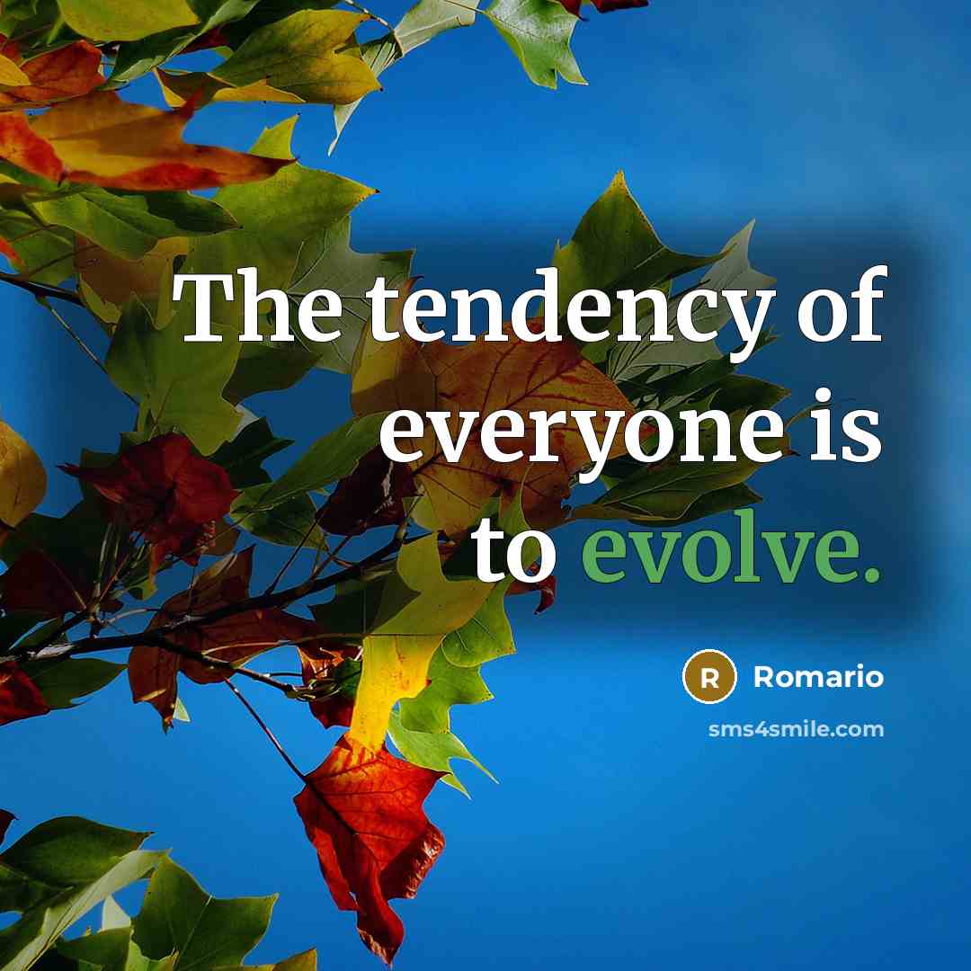 “The tendency of everyone is to evolve.…” quote by Romario