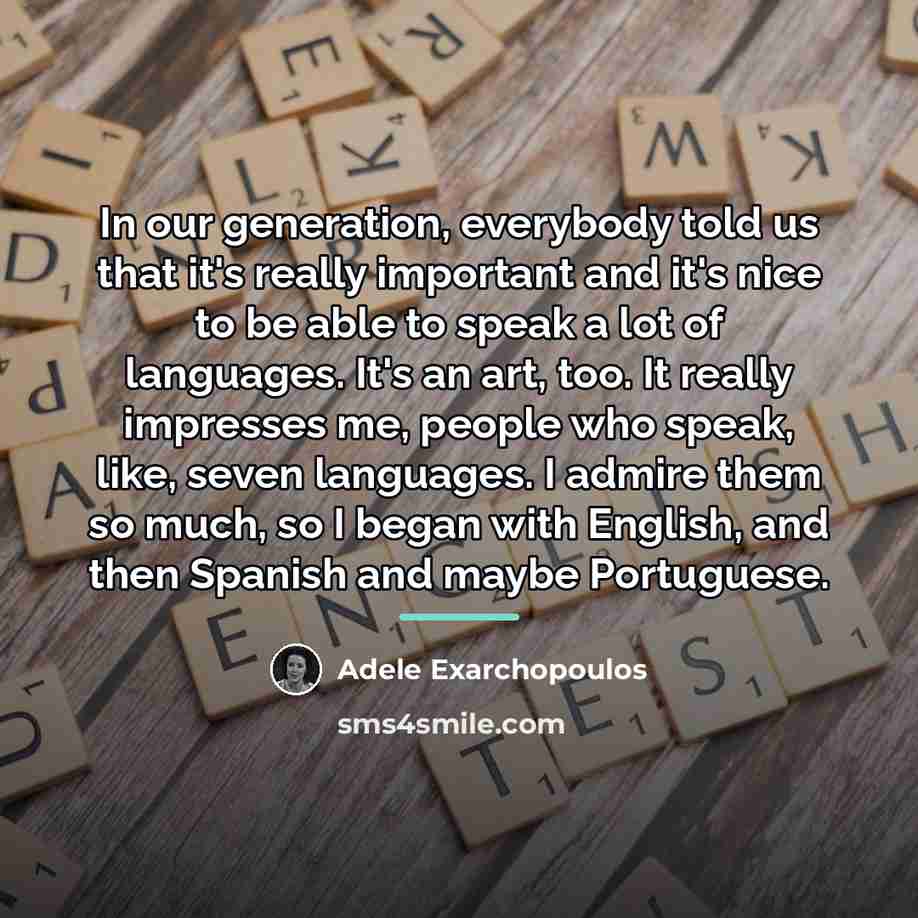 “In our generation, everybody told us that it's really important…” quote by Adele Exarchopoulos