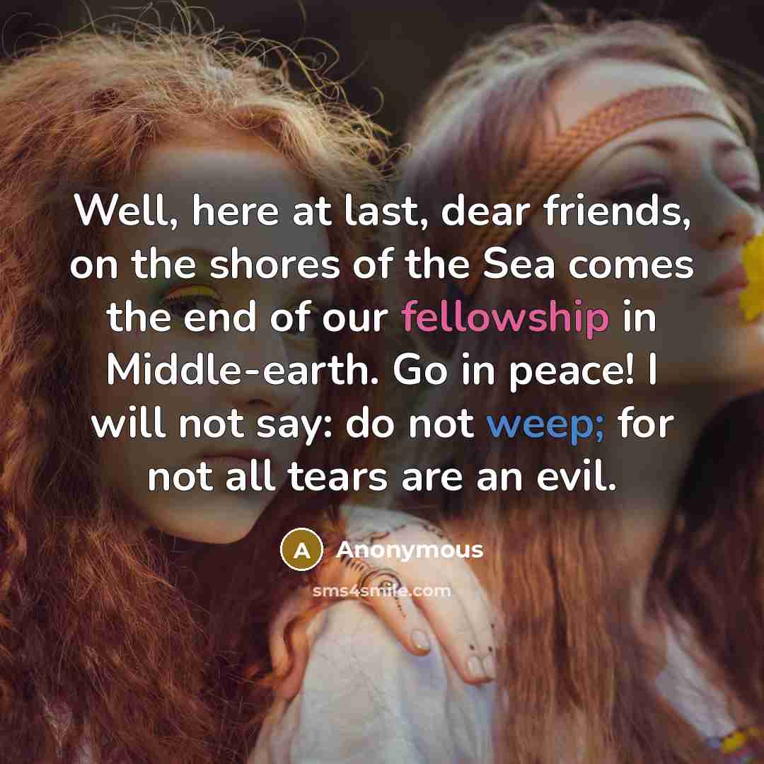 “Well, here at last, dear friends, on the shores of…” quote by Anonymous