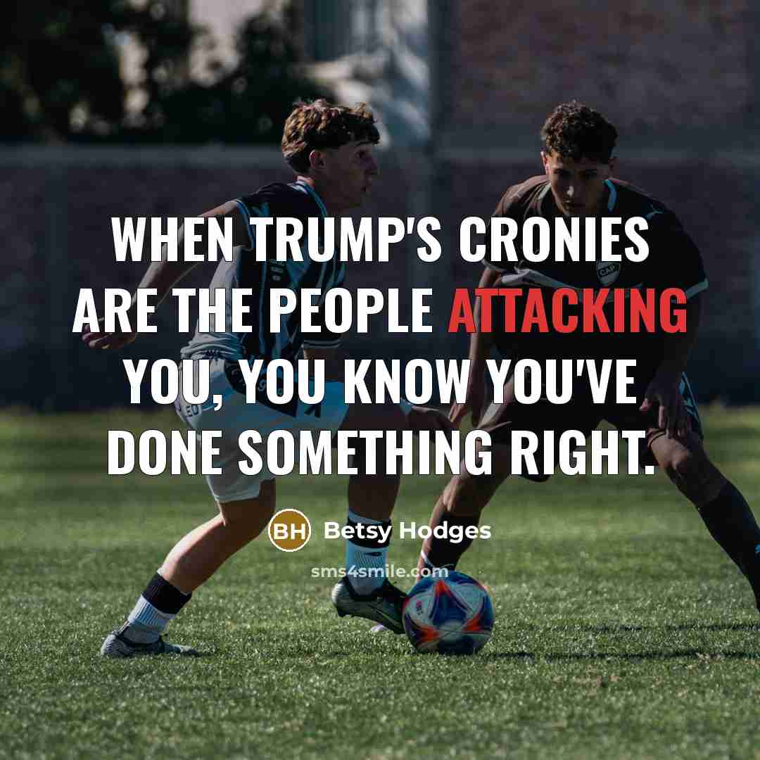 “When Trump's cronies are the people attacking you, you know you've done something right.” quote by Betsy Hodges