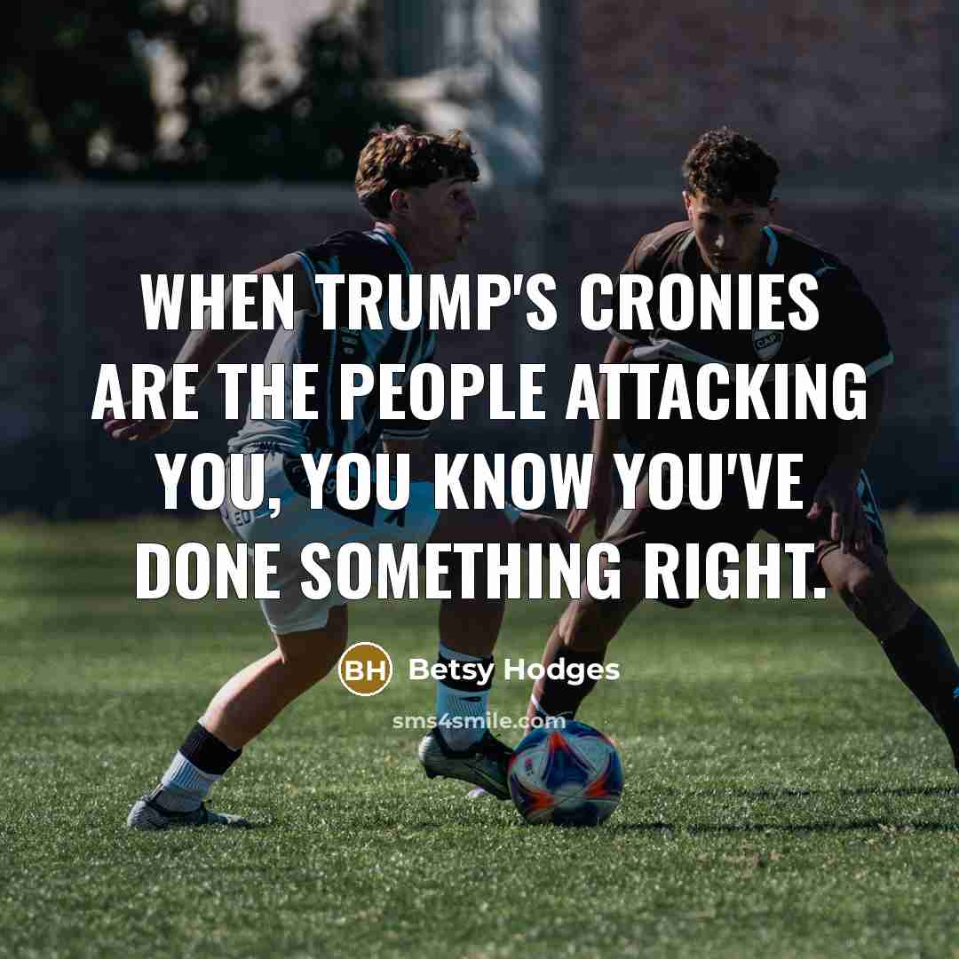 “When Trump's cronies are the people attacking you, you know…” quote by Betsy Hodges