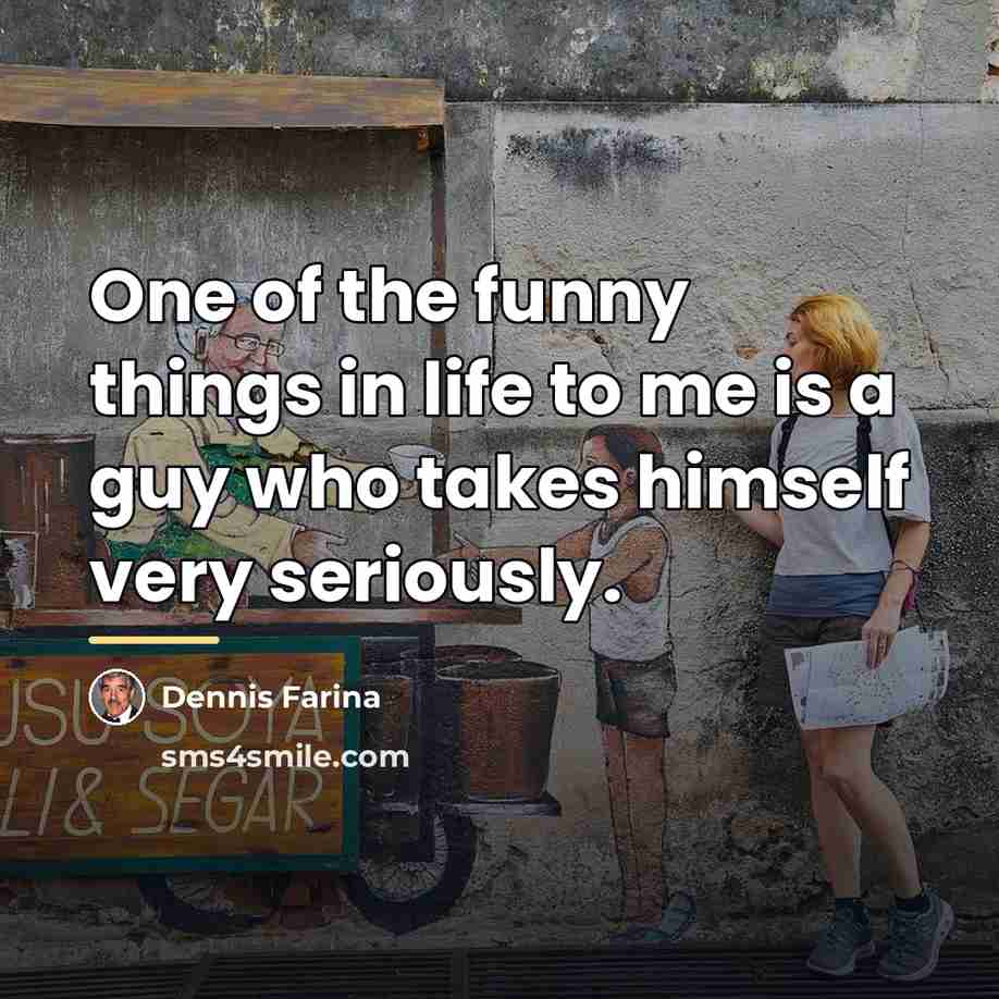 “One of the funny things in life to me is…” quote by Dennis Farina