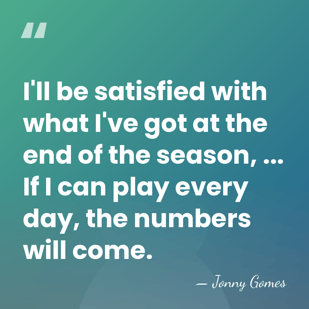 I'll be satisfied with what I've got at the end of the&hellip; - Jonny Gomes