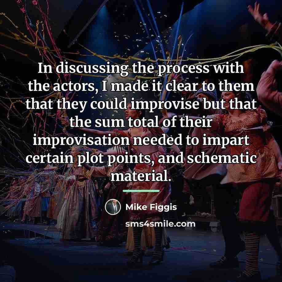 “In discussing the process with the actors, I made it…” quote by Mike Figgis