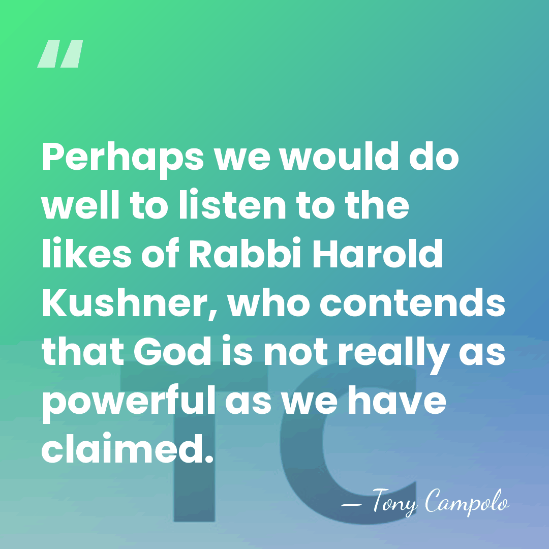 Perhaps we would do well to listen to the likes of Rabbi&hellip; - Tony Campolo