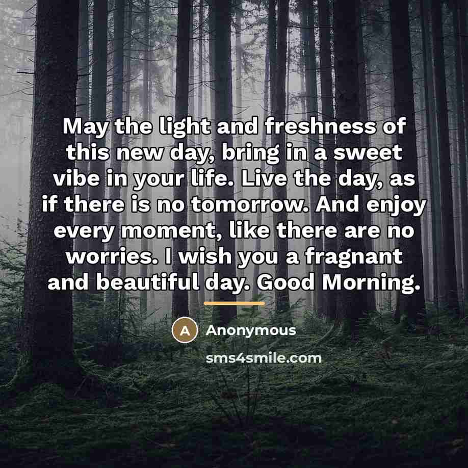 “May the light and freshness of this new day, bring…” quote by Anonymous