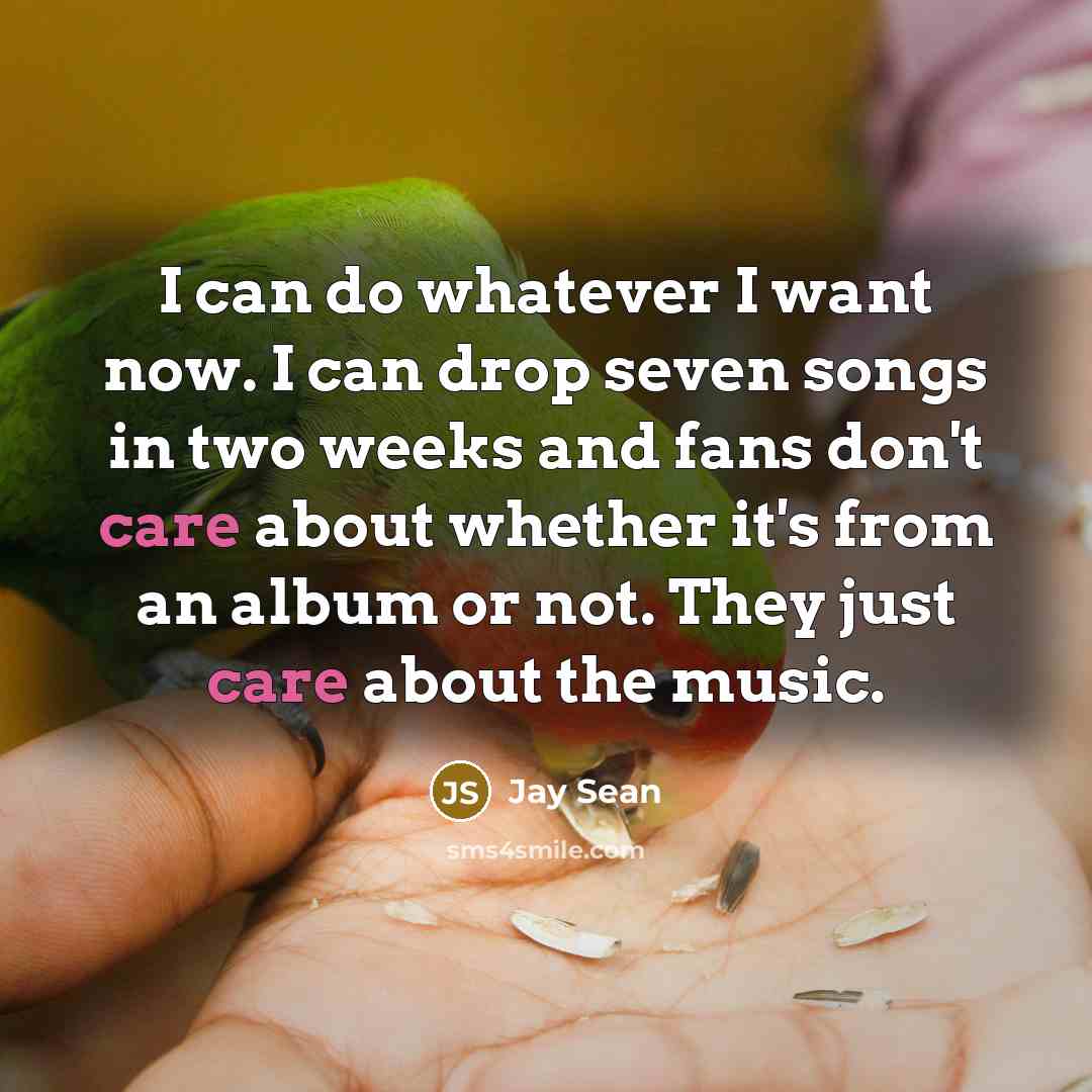 “I can do whatever I want now. I can drop…” quote by Jay Sean