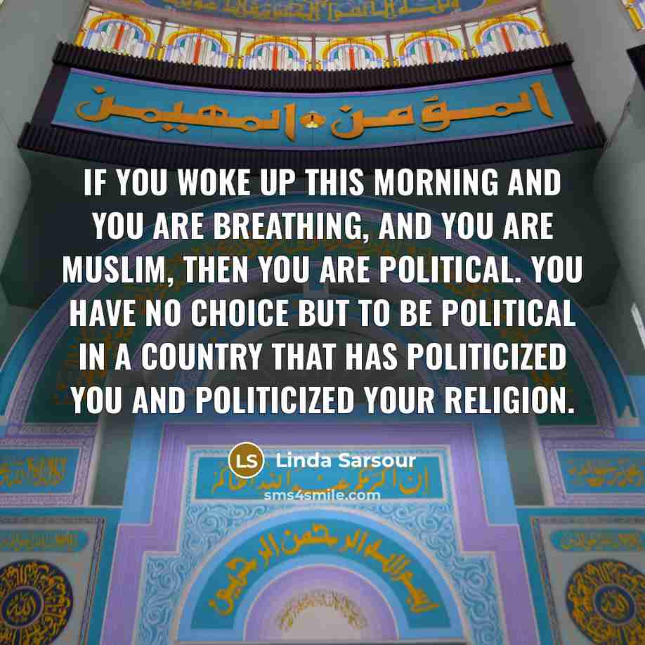 “If you woke up this morning and you are breathing,…” quote by Linda Sarsour