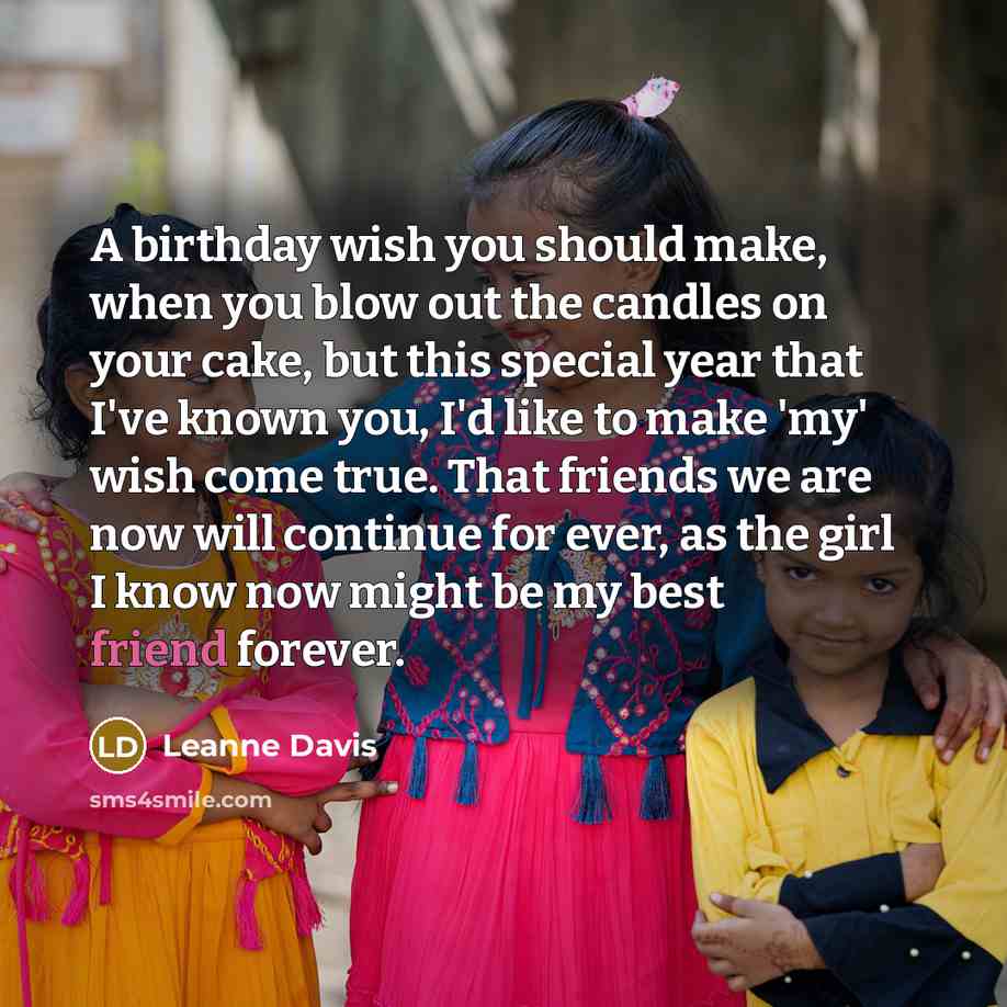 “A birthday wish you should make, when you blow out…” quote by Leanne Davis