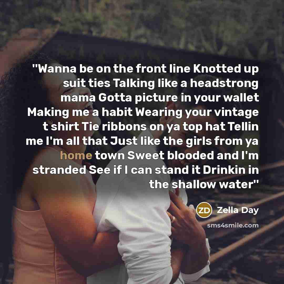 “''Wanna be on the front line Knotted up suit ties…” quote by Zella Day