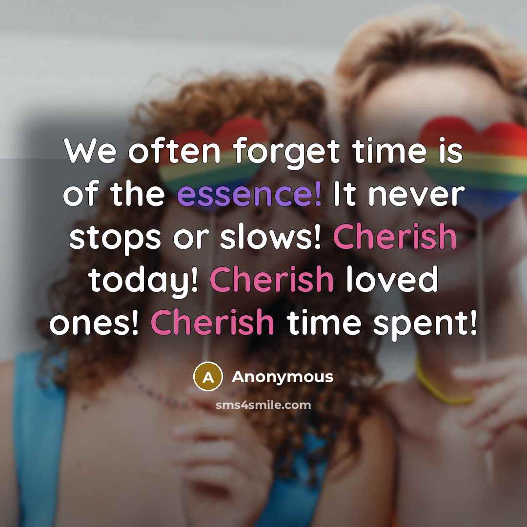 “We often forget time is of the essence! It never…” quote by Anonymous