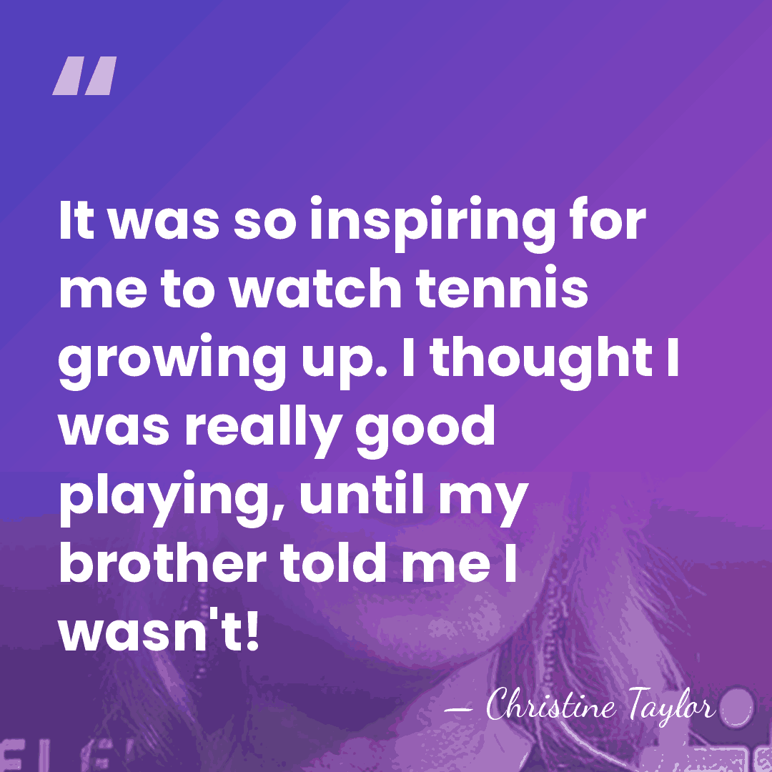 It was so inspiring for me to watch tennis growing up. I&hellip; - Christine Taylor
