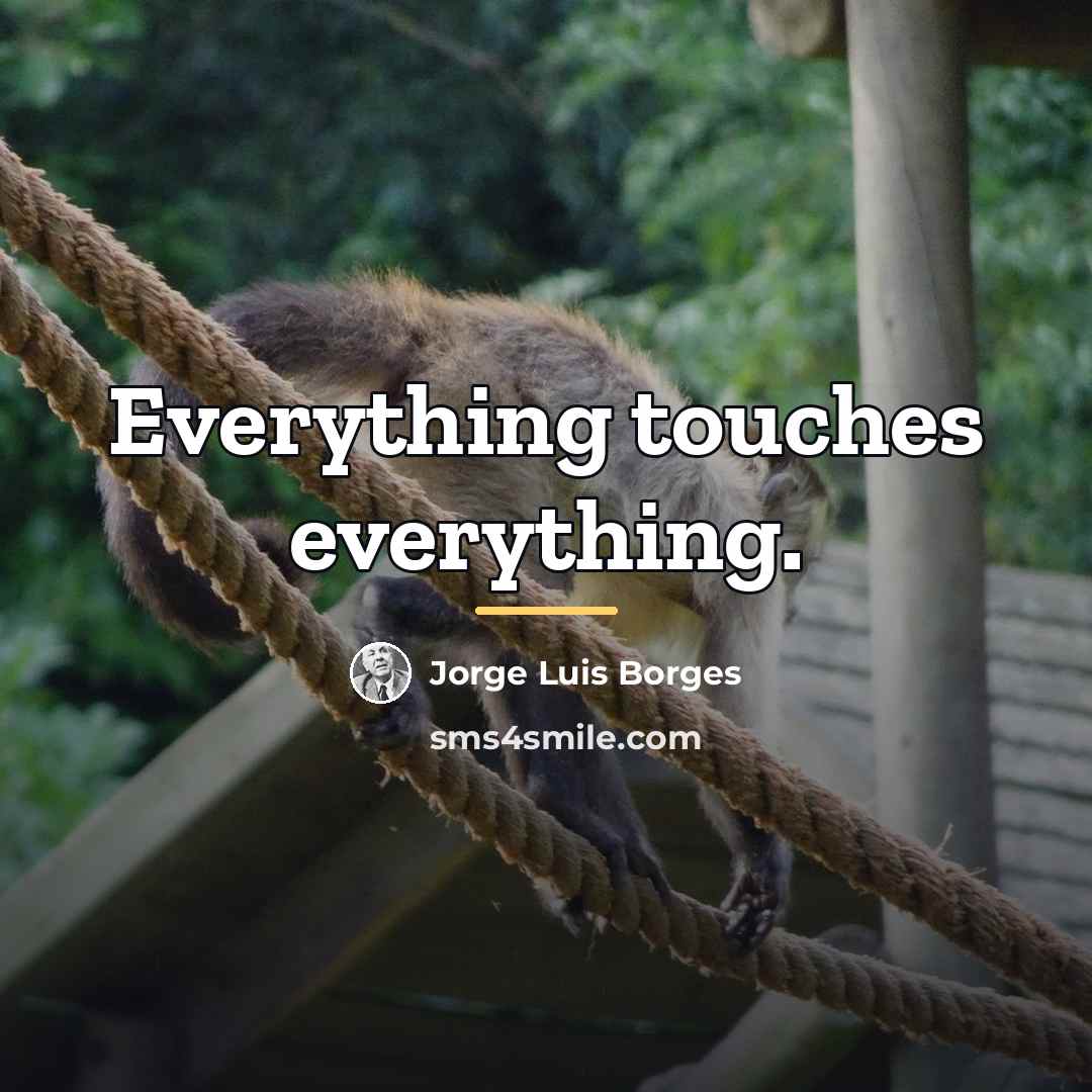 “Everything touches everything.…” quote by Jorge Luis Borges