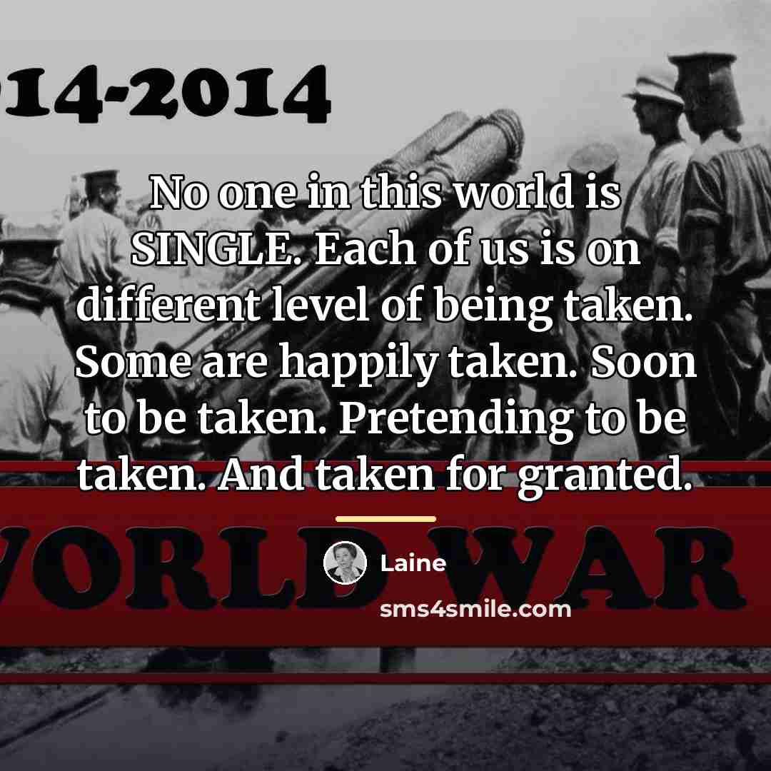 “No one in this world is SINGLE. Each of us…” quote by Laine