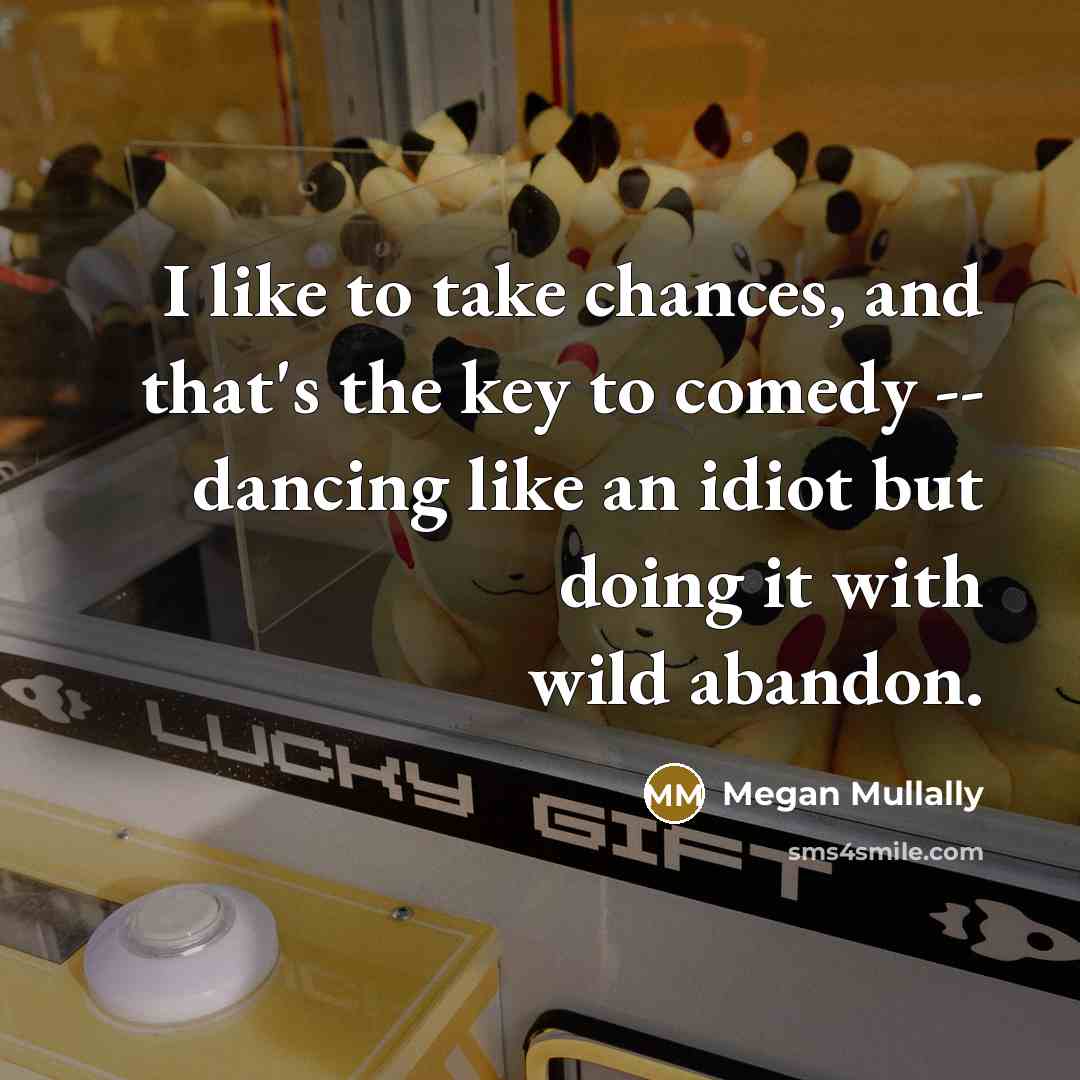 “I like to take chances, and that's the key to…” quote by Megan Mullally
