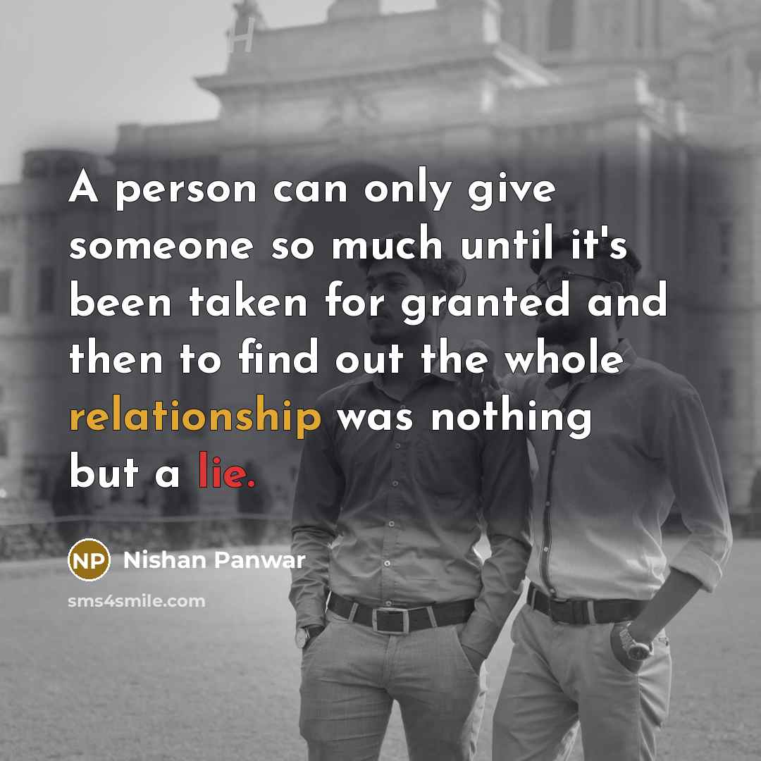 “A person can only give someone so much until it's…” quote by Nishan Panwar