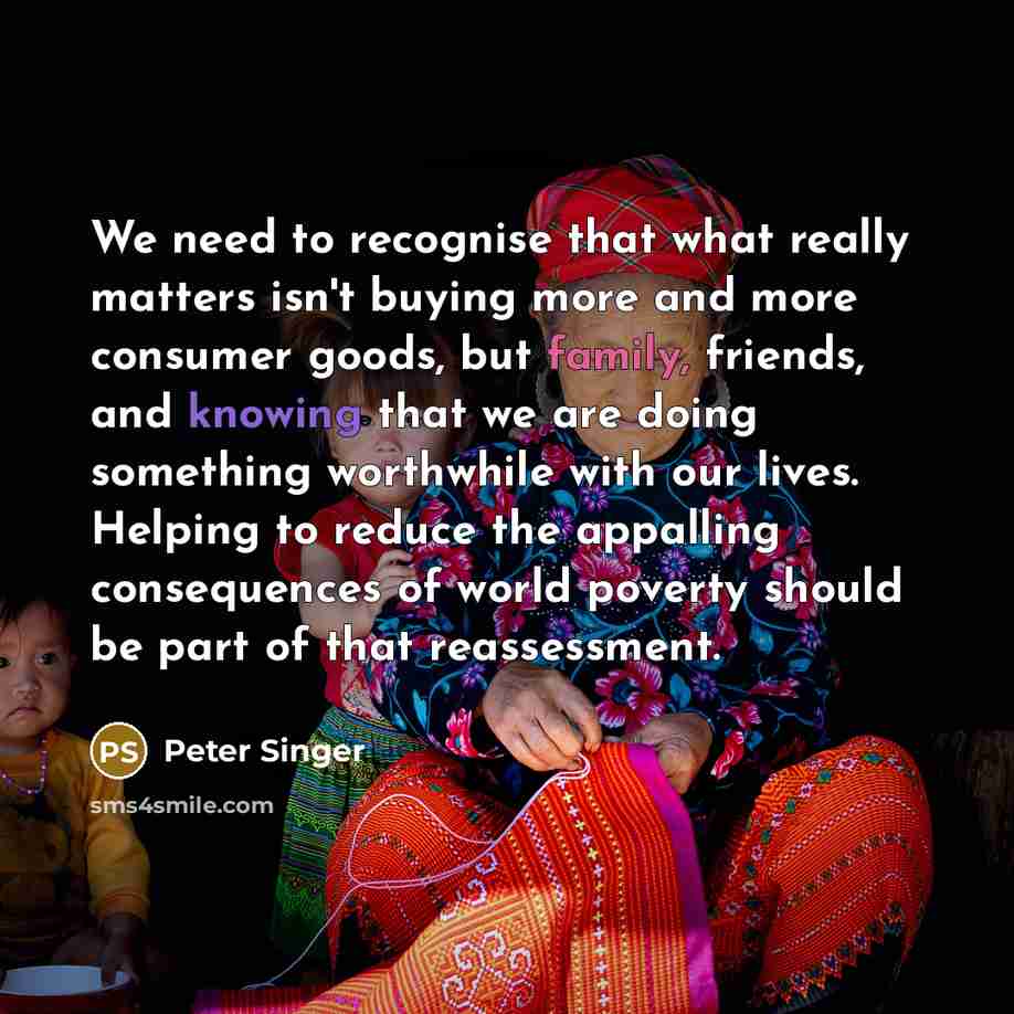 “We need to recognise that what really matters isn't buying…” quote by Peter Singer