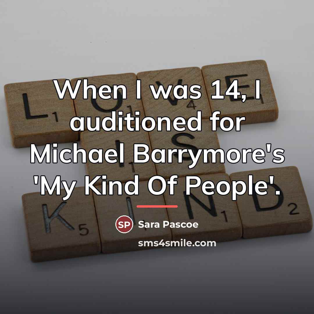 “When I was 14, I auditioned for Michael Barrymore's 'My…” quote by Sara Pascoe