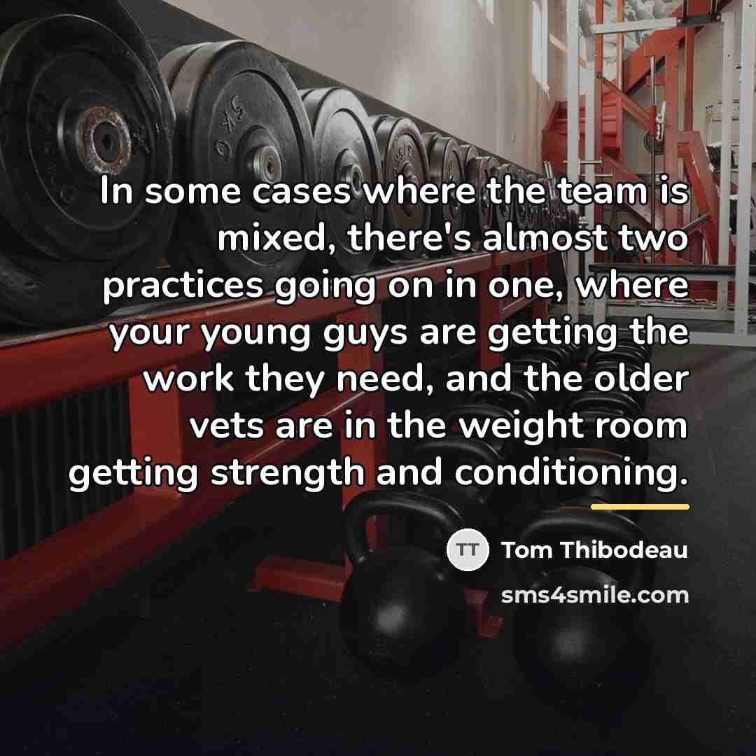 “In some cases where the team is mixed, there's almost…” quote by Tom Thibodeau