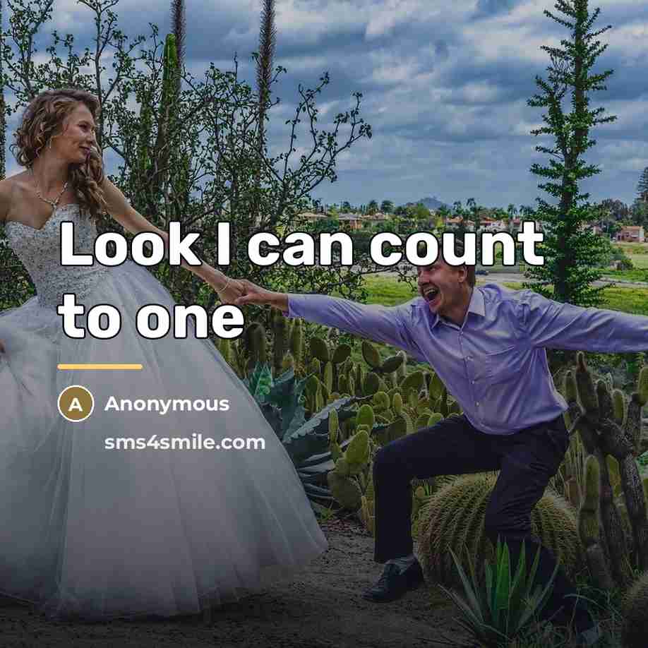 “Look I can count to one…” quote by Anonymous