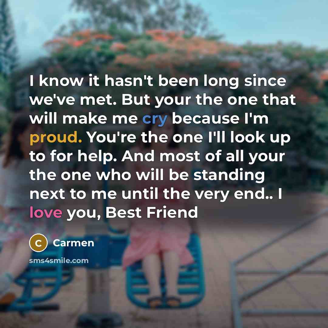 “I know it hasn't been long since we've met. But…” quote by Carmen