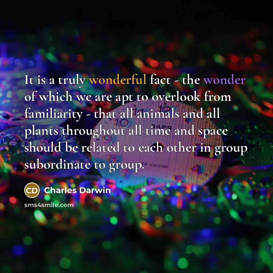 “It is a truly wonderful fact - the wonder of…” quote by Charles Darwin