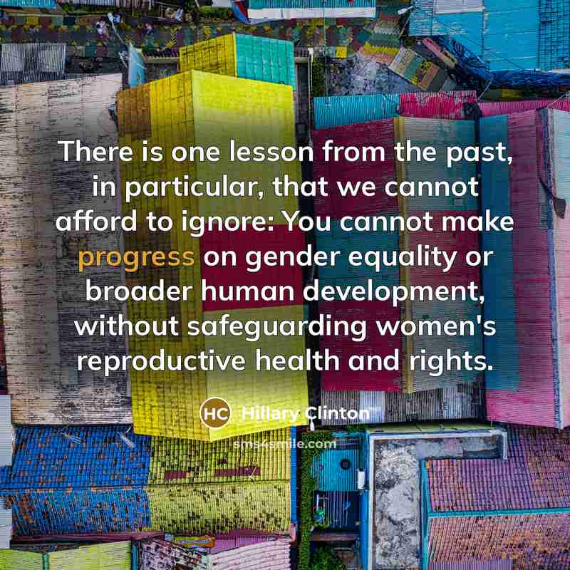 “There is one lesson from the past, in particular, that…” quote by Hillary Clinton