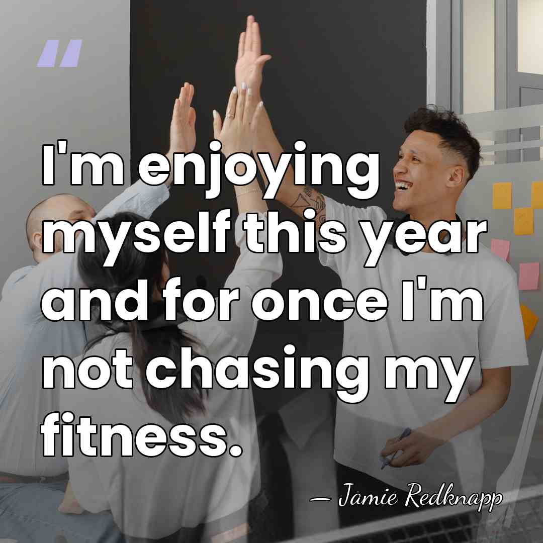 I'm enjoying myself this year and for once I'm not chasing my&hellip; - Jamie Redknapp
