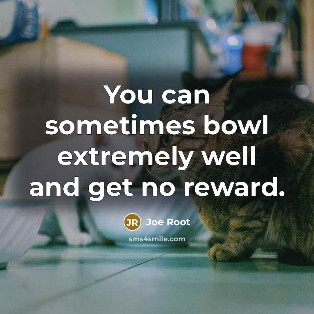 “You can sometimes bowl extremely well and get no reward.…” quote by Joe Root