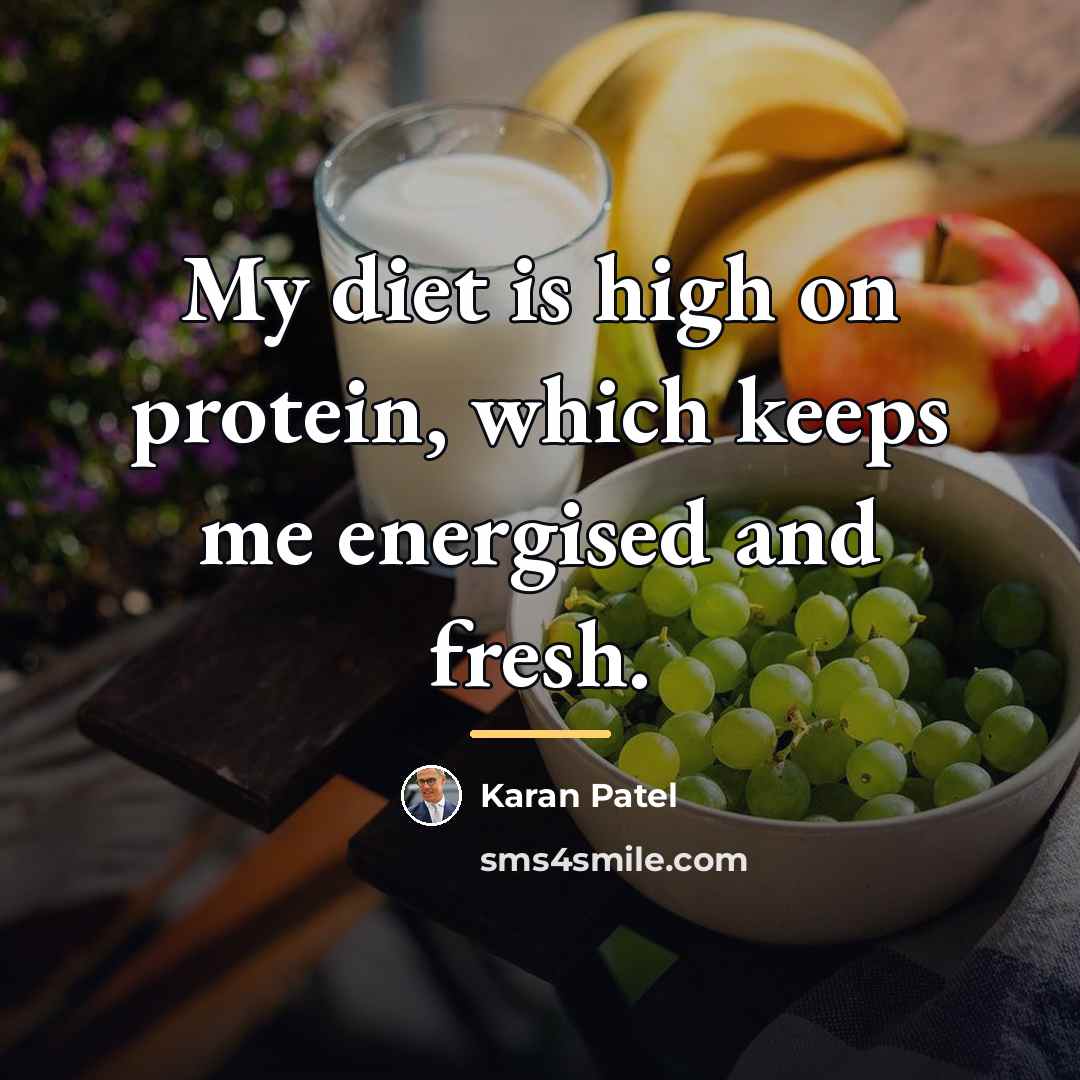 “My diet is high on protein, which keeps me energised…” quote by Karan Patel