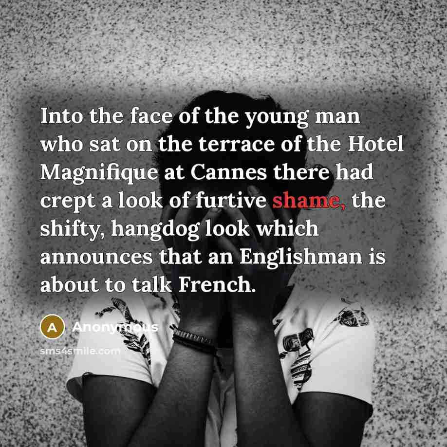 “Into the face of the young man who sat on…” quote by Anonymous