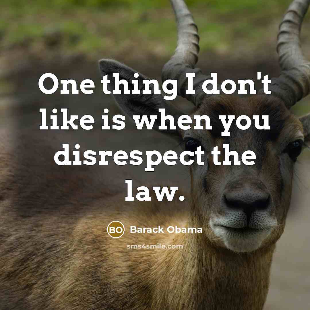 “One thing I don't like is when you disrespect the…” quote by Barack Obama