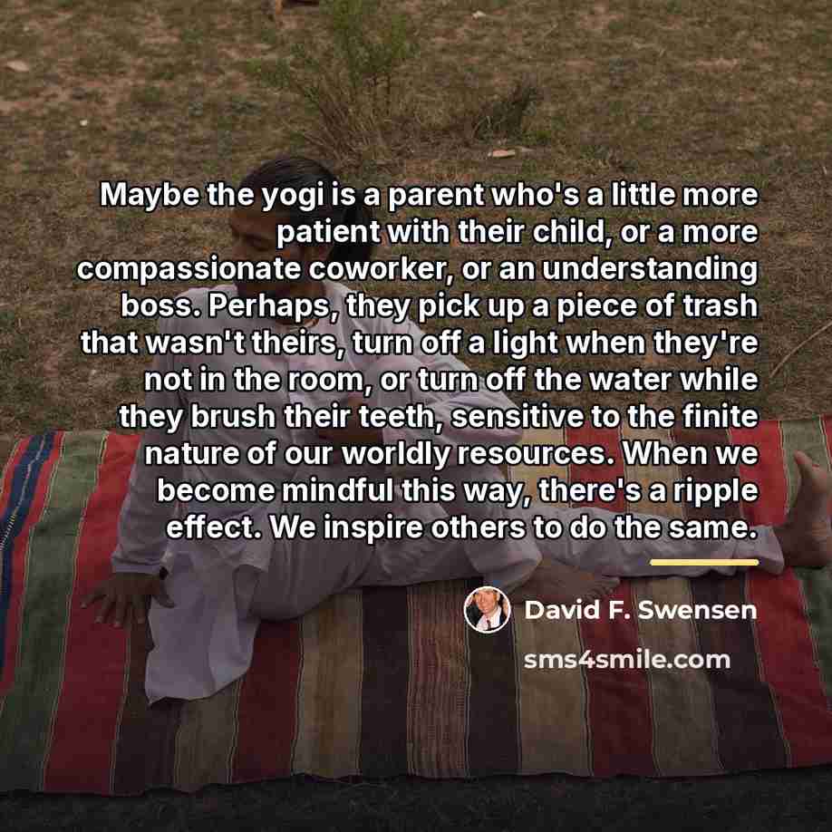 “Maybe the yogi is a parent who's a little more…” quote by David F. Swensen