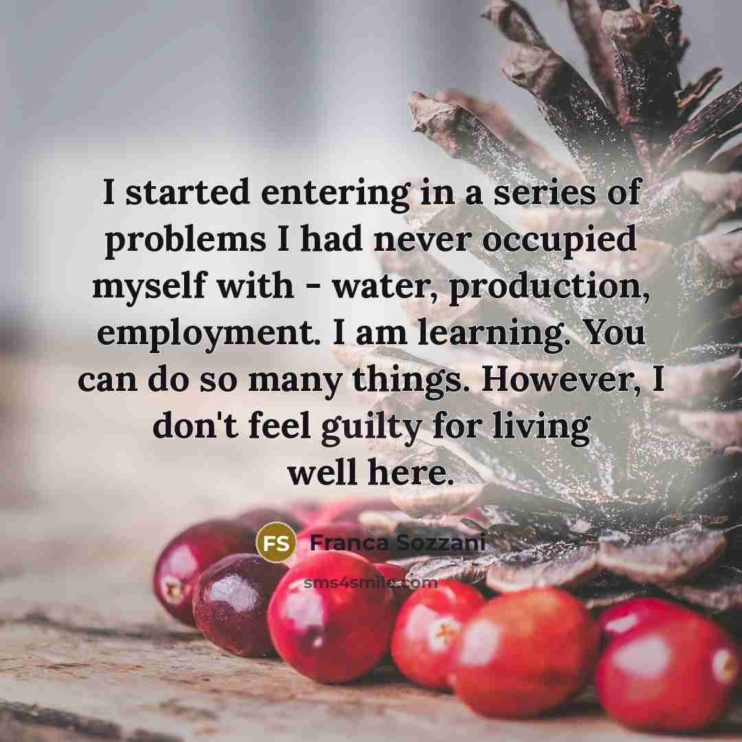 “I started entering in a series of problems I had…” quote by Franca Sozzani