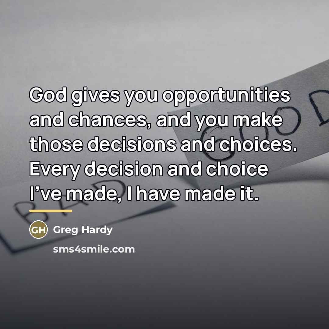 “God gives you opportunities and chances, and you make those…” quote by Greg Hardy