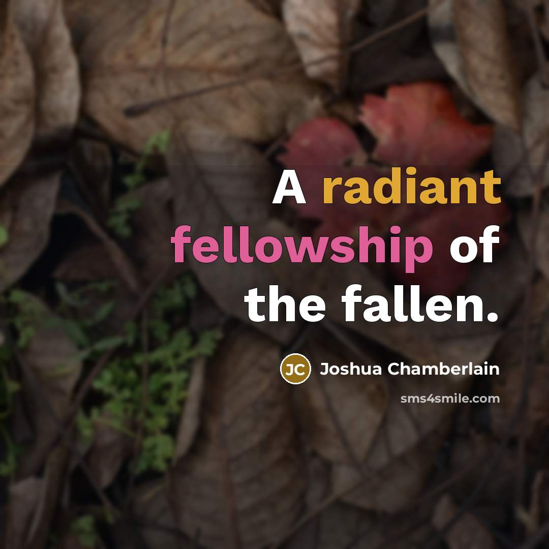 “A radiant fellowship of the fallen.…” quote by Joshua Chamberlain