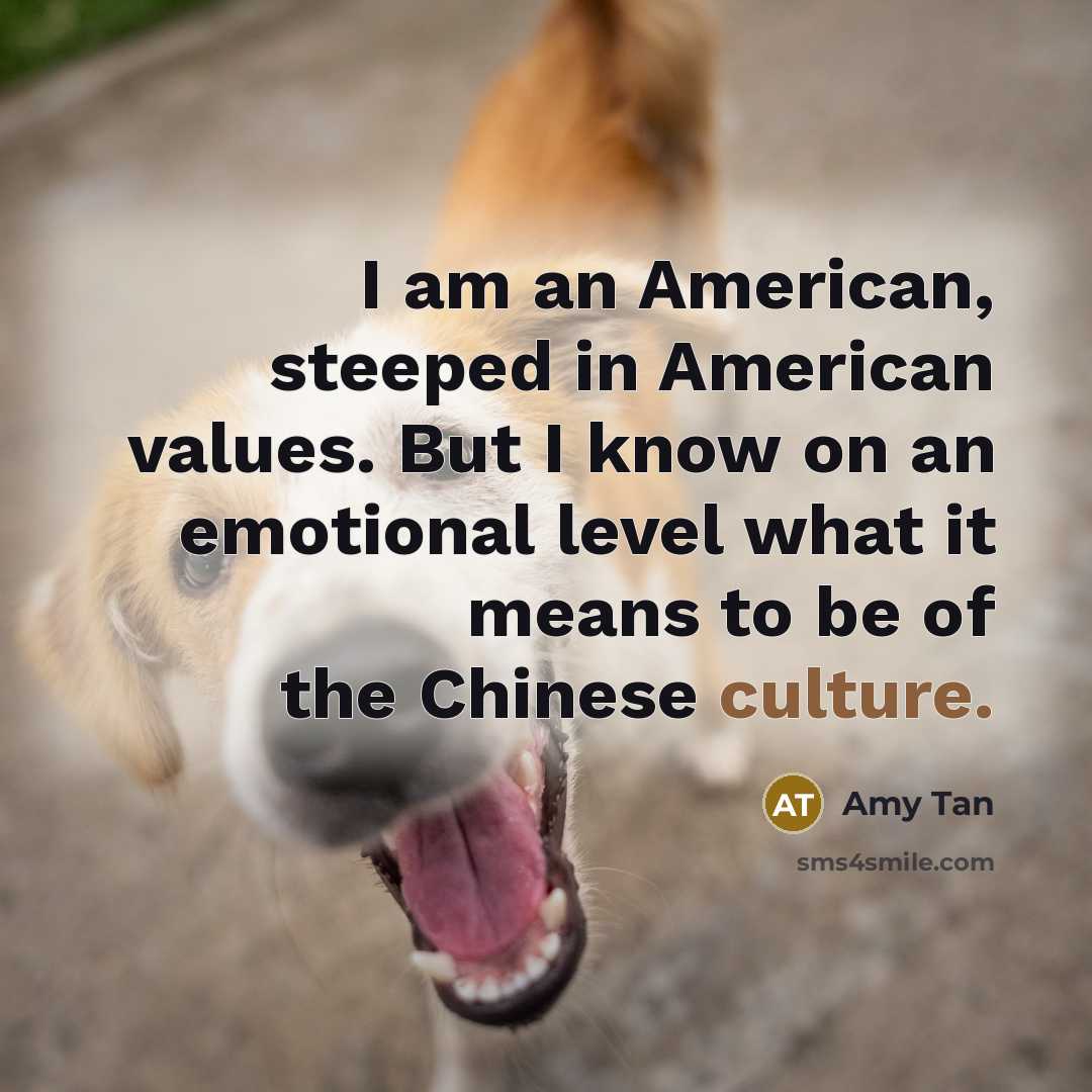 “I am an American, steeped in American values. But I…” quote by Amy Tan