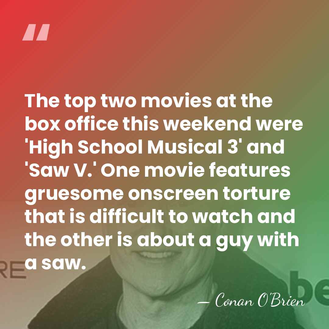 The top two movies at the box office this weekend were 'High&hellip; - Conan O'Brien