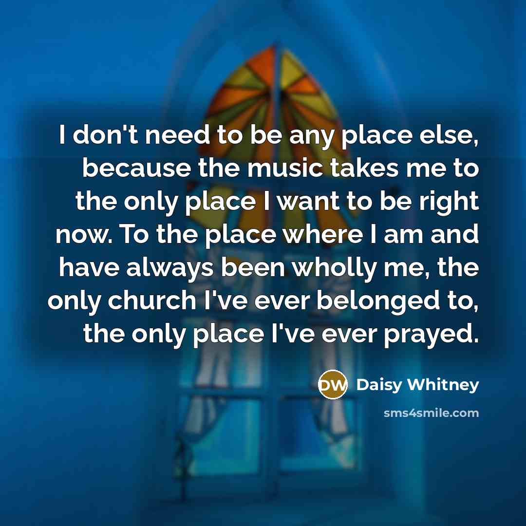 “I don't need to be any place else, because the…” quote by Daisy Whitney