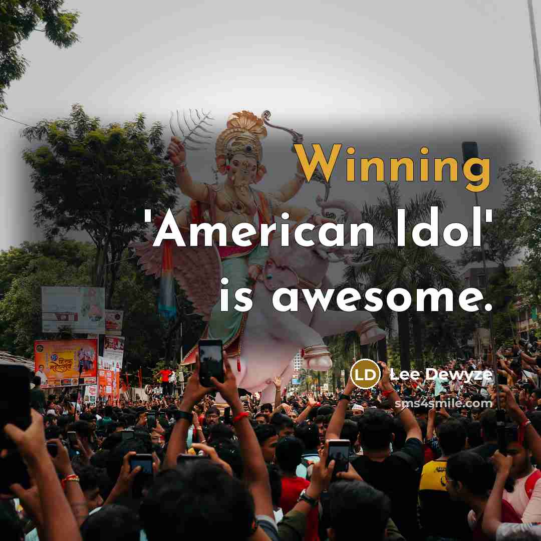 “Winning 'American Idol' is awesome.…” quote by Lee DeWyze