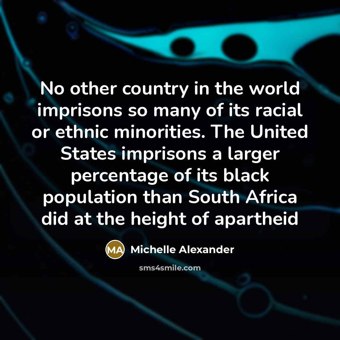 “No other country in the world imprisons so many of…” quote by Michelle Alexander