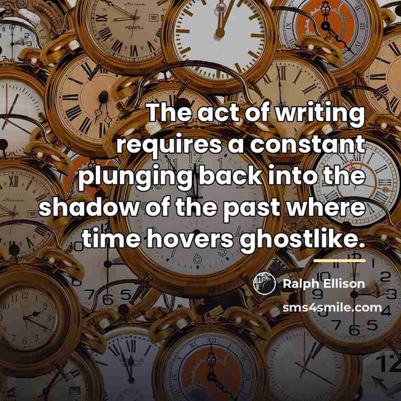 “The act of writing requires a constant plunging back into…” quote by Ralph Ellison