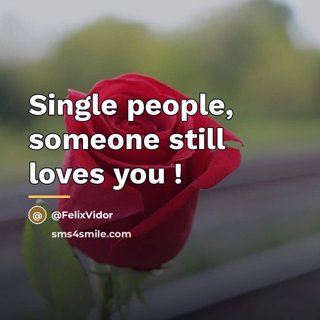 “Single people, someone still loves you !…” quote by FelixVidor