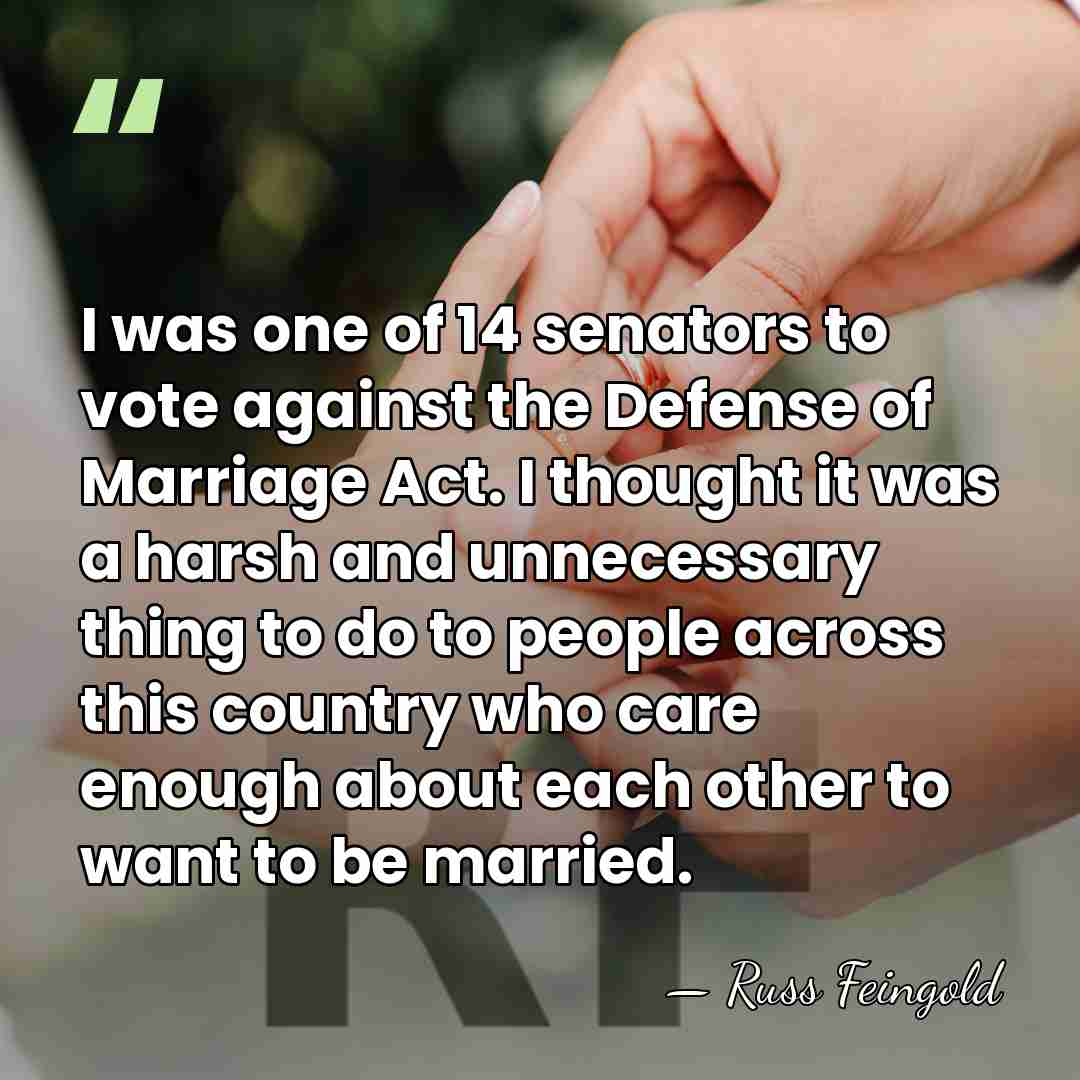 I was one of 14 senators to vote against the Defense of&hellip; - Russ Feingold