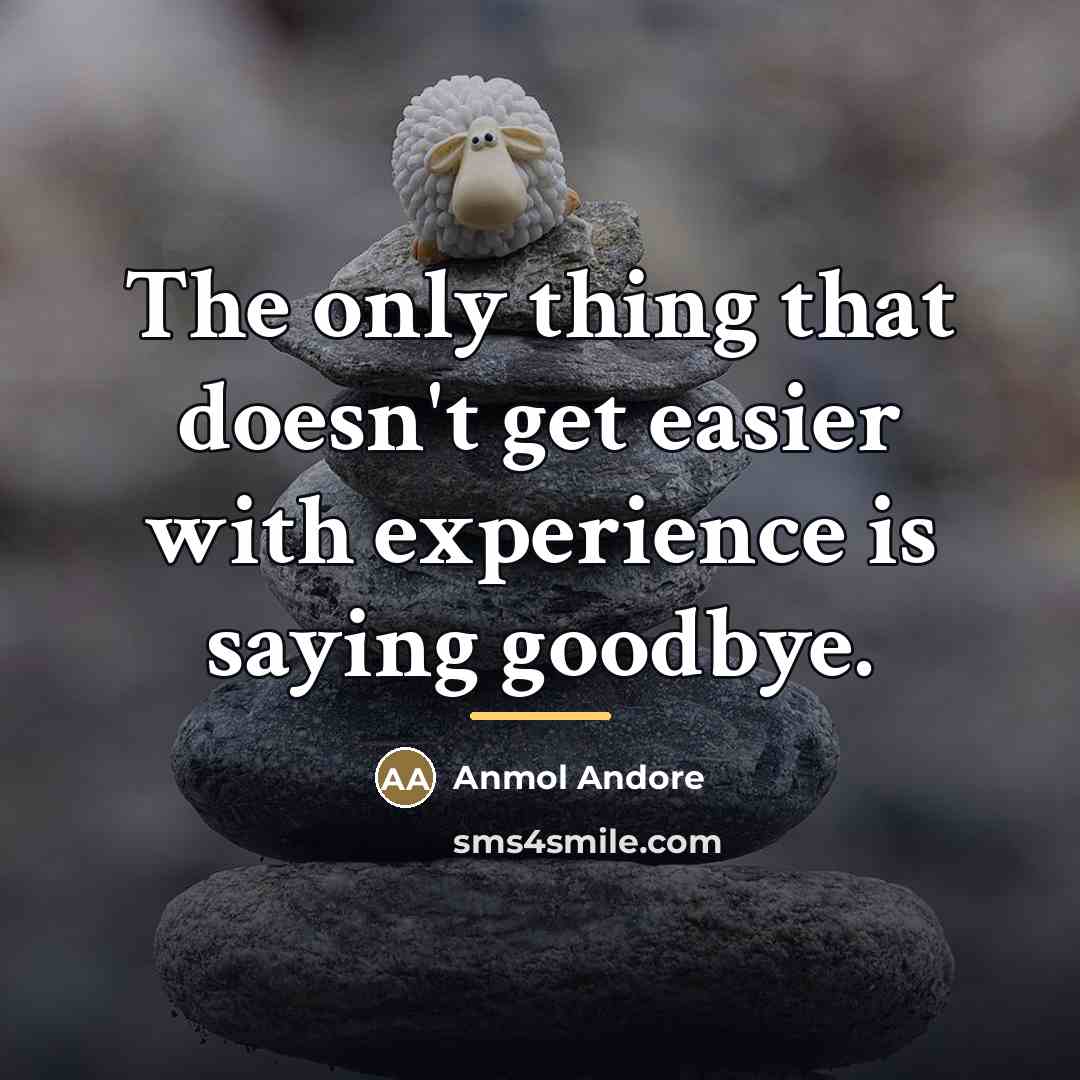 “The only thing that doesn't get easier with experience is…” quote by Anmol Andore