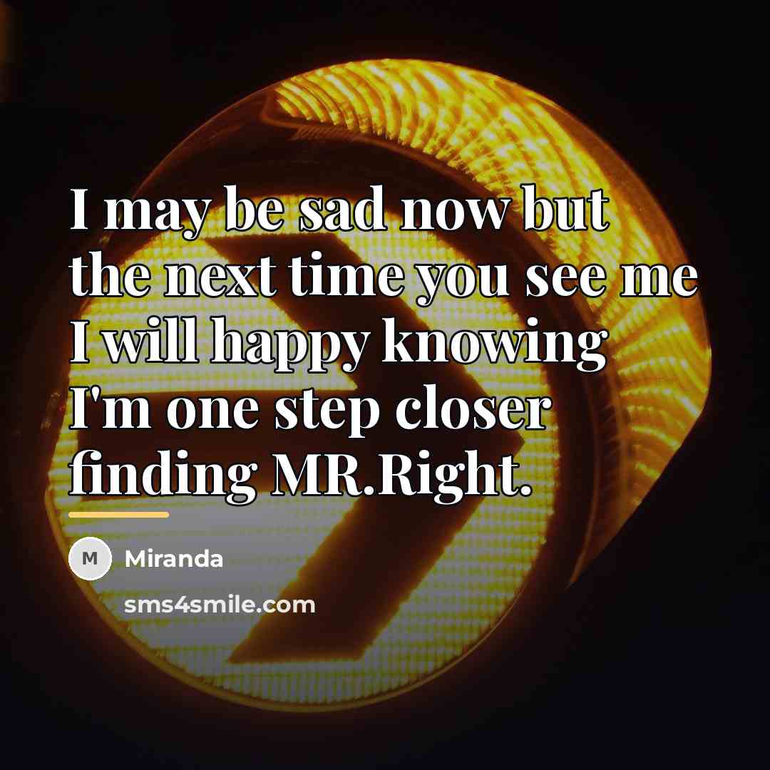 “I may be sad now but the next time you…” quote by Miranda