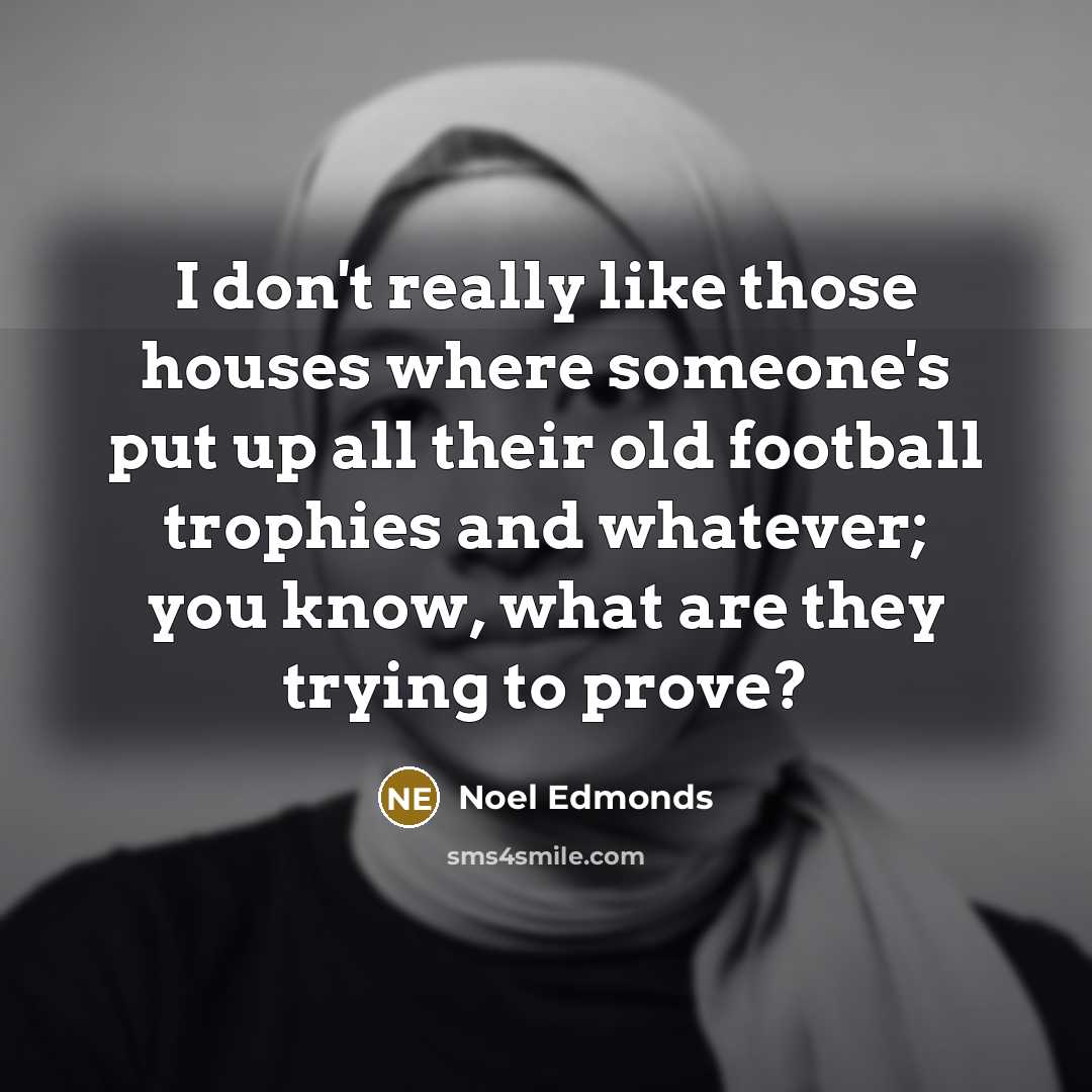 “I don't really like those houses where someone's put up…” quote by Noel Edmonds