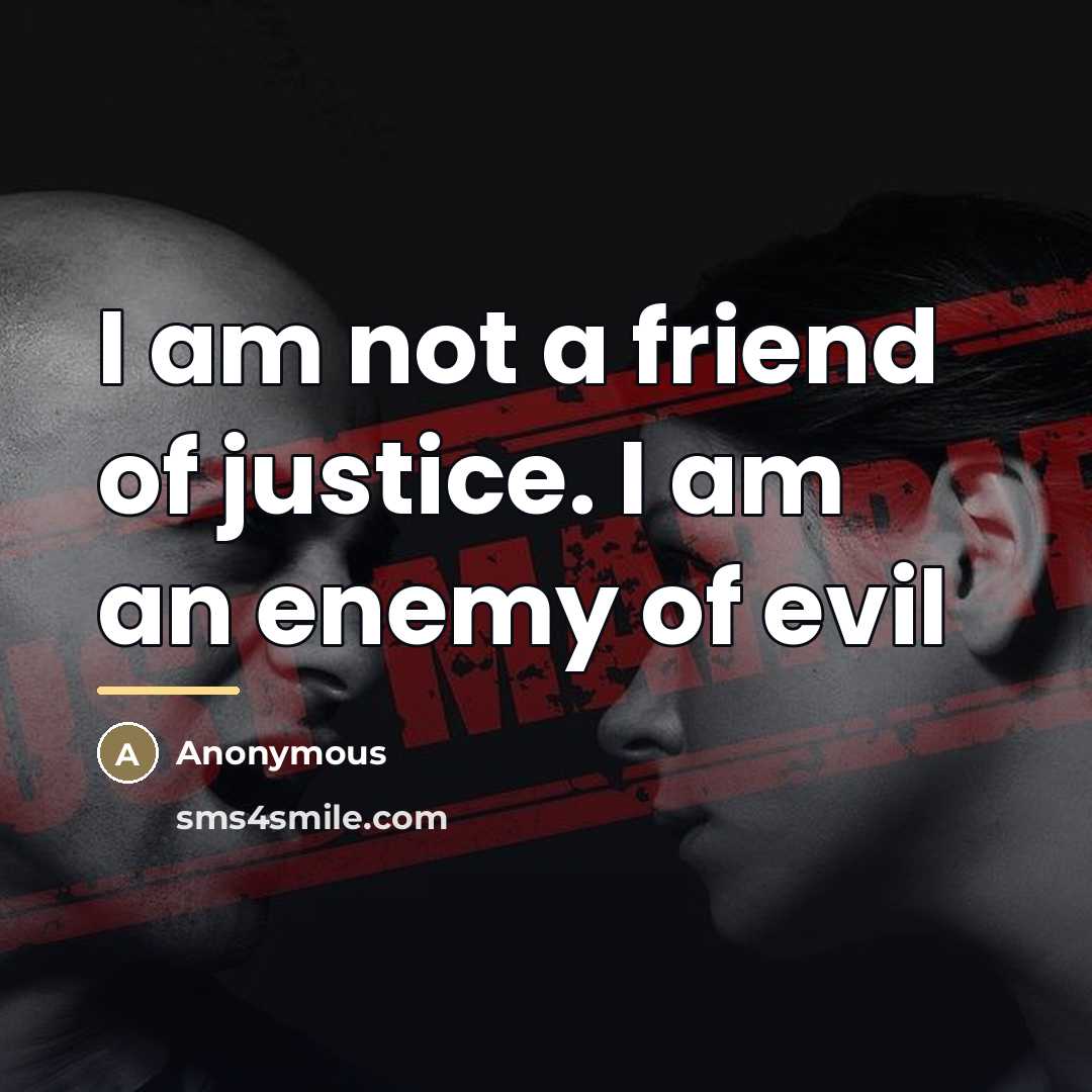 “I am not a friend of justice. I am an…” quote by Senjougahara Hitagi